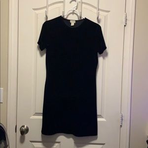 J Crew black cocktail “velvet” dress.